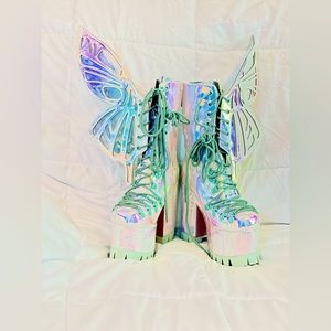 Wings To Fly Holographic Boots size 6